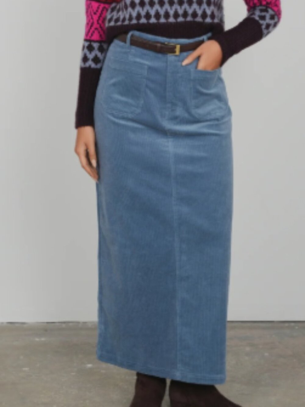 HERITAGE DENIM HD Pocket Corduroy Skirt Size 20